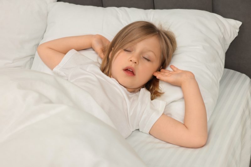 girl sleeping with mouth open