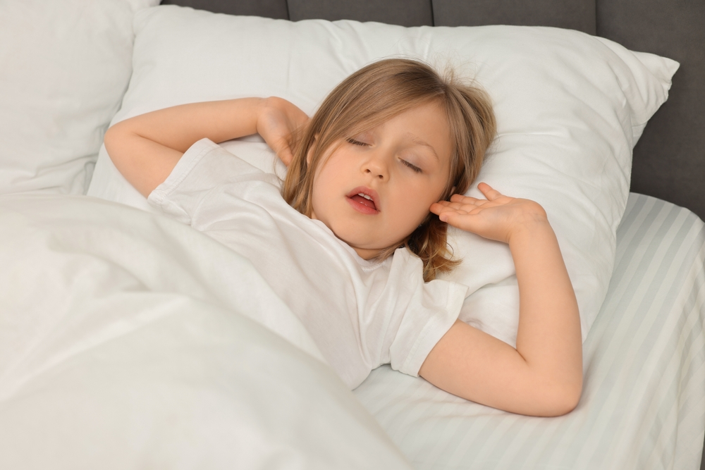 girl sleeping with mouth open